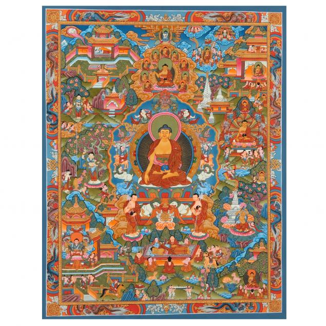 a-tibetan-thangka-of-shakyamuni-buddha