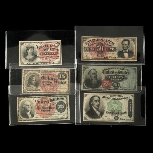 fourth-issue-fractional-currency-six-6-notes-march-3-1863
