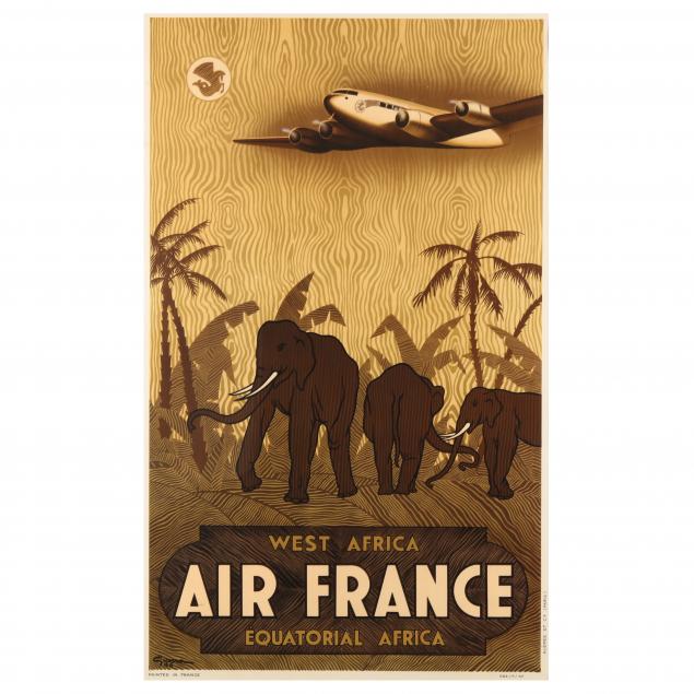 vincent-guerra-20th-century-vintage-air-france-west-africa-travel-poster