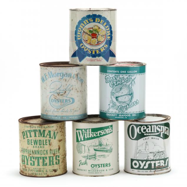 six-vintage-virginia-oyster-cans