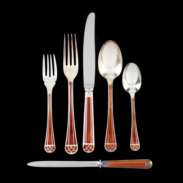 christofle-i-talisman-i-silverplate-and-enamel-flatware-service-for-six