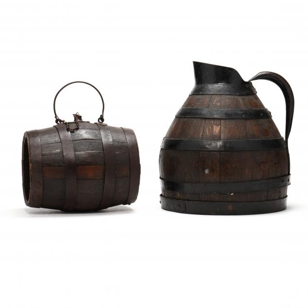 two-decorative-oak-barrel-wine-accessories