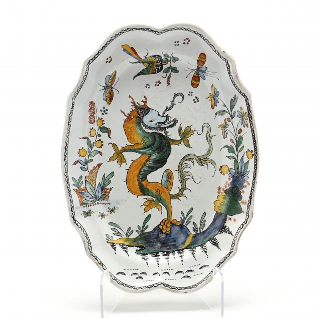 an-18th-century-style-faience-dragon-platter