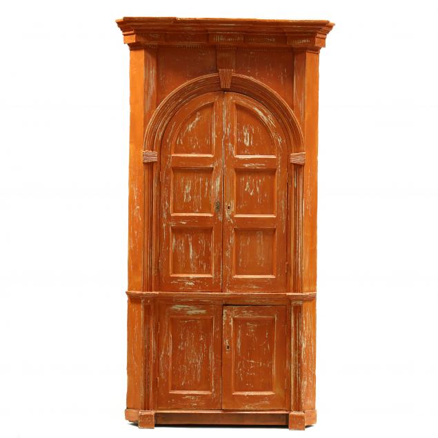 large-continental-painted-architectural-corner-cupboard