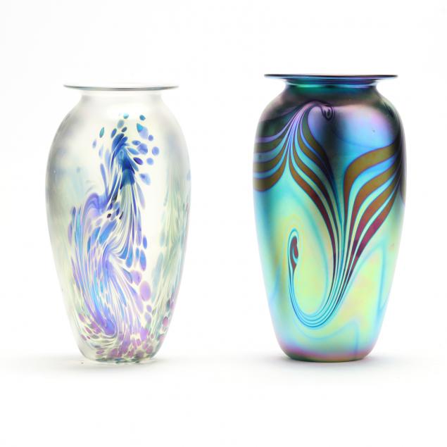 two-eickholt-art-glass-vases