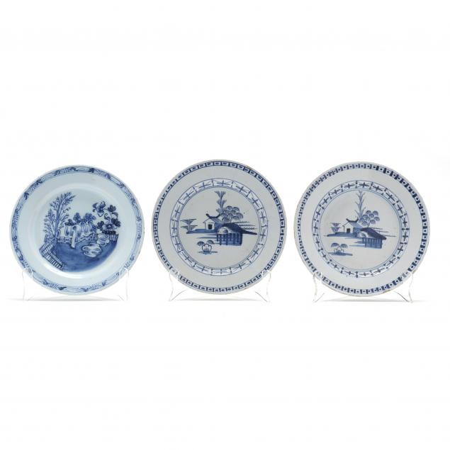 three-english-delft-blue-and-white-plates