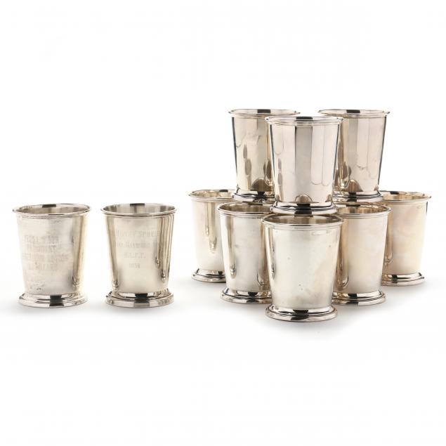eleven-american-sterling-silver-julep-cups