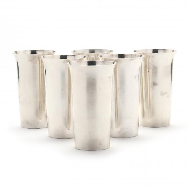 allan-adler-american-1916-2002-six-sterling-silver-beakers