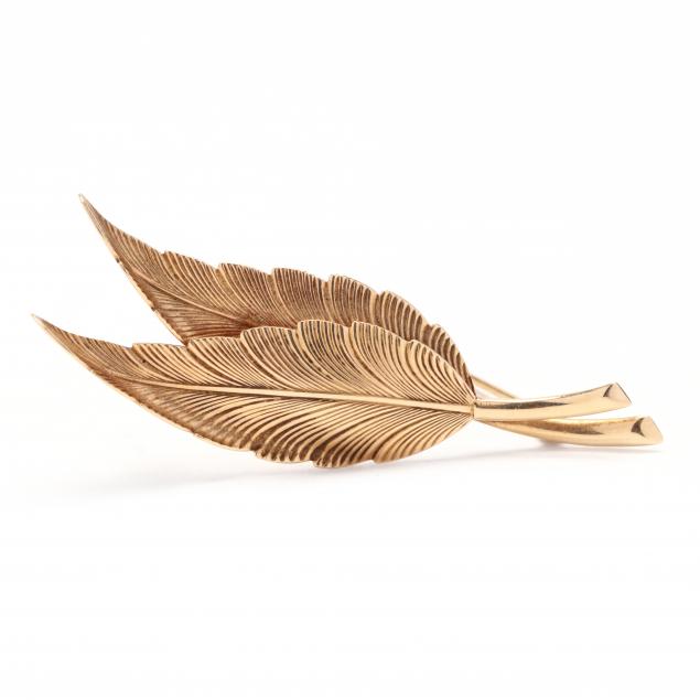 vintage-gold-leaf-brooch-tiffany-co