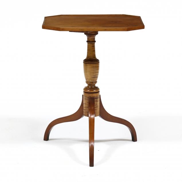 new-england-federal-cherry-and-tiger-maple-candlestand