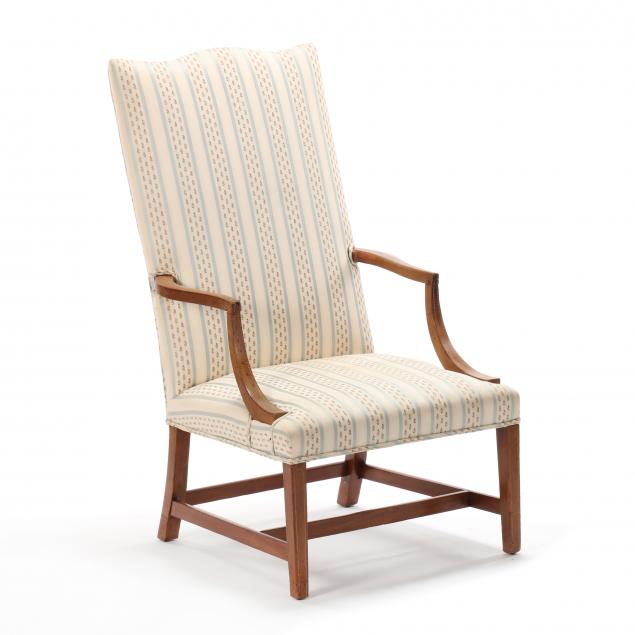 Lot - A Federal mahogany lolling chair, Massachusetts, late 18th