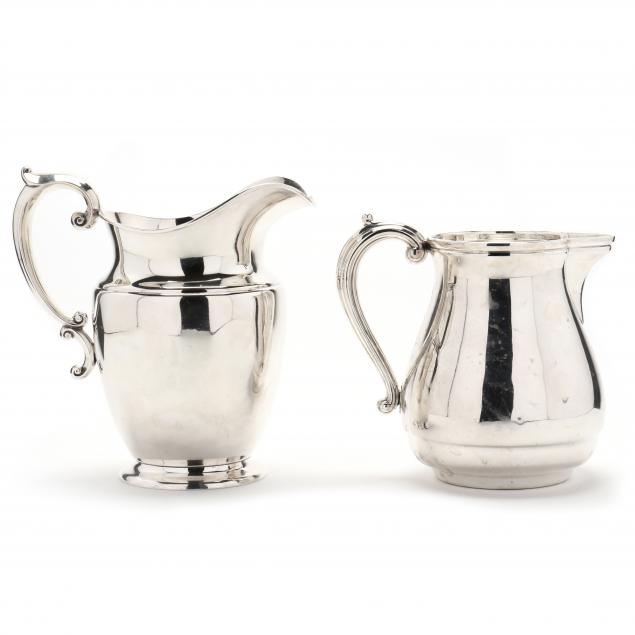 two-gorham-sterling-silver-water-pitchers
