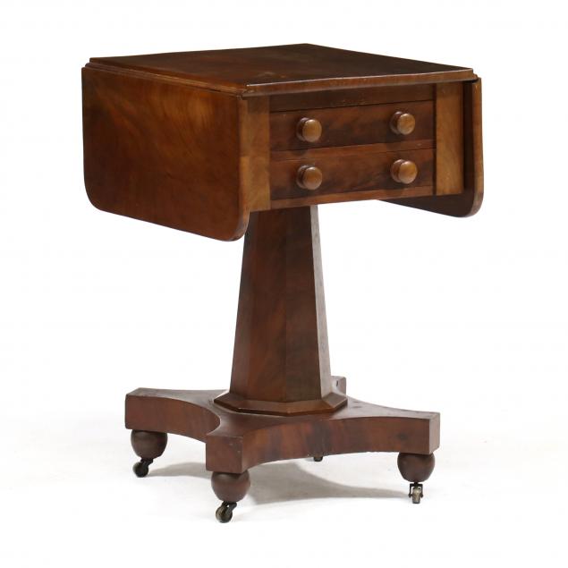american-late-classical-mahogany-two-drawer-side-table