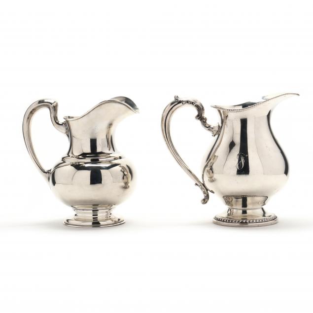 two-american-sterling-silver-pitchers