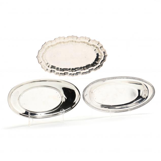 three-american-sterling-silver-oval-bread-trays
