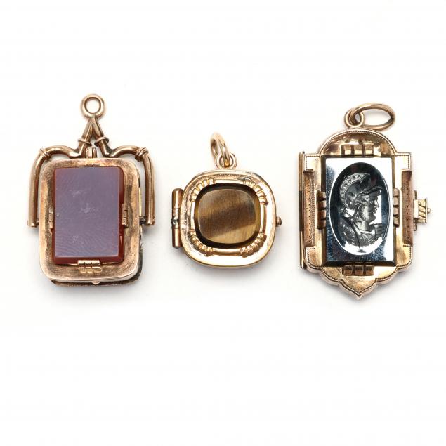 three-vintage-gold-filled-and-carved-stone-charms-pendants