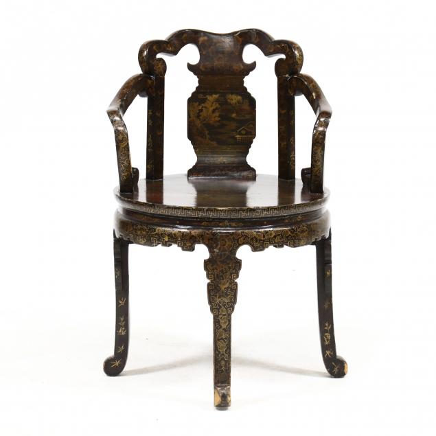 chinese-lacquered-and-gilt-decorated-armchair
