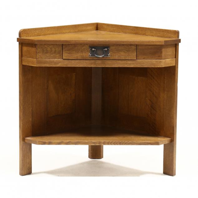 stickley-mission-oak-style-corner-shelf