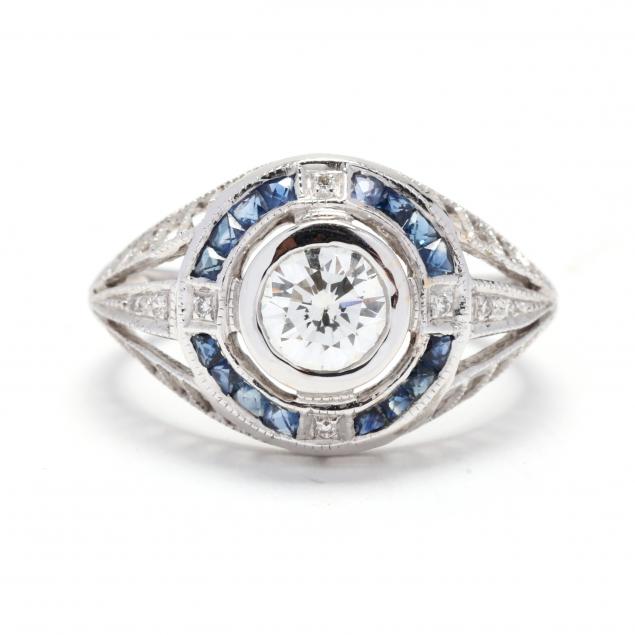 white-gold-diamond-and-sapphire-ring