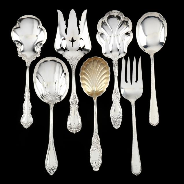 seven-american-sterling-silver-flatware-servers