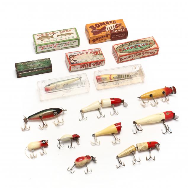 Sixteen Vintage Fishing Lures (Lot 1472 - Fall Sporting Art AuctionOct 12,  2023, 10:00am)