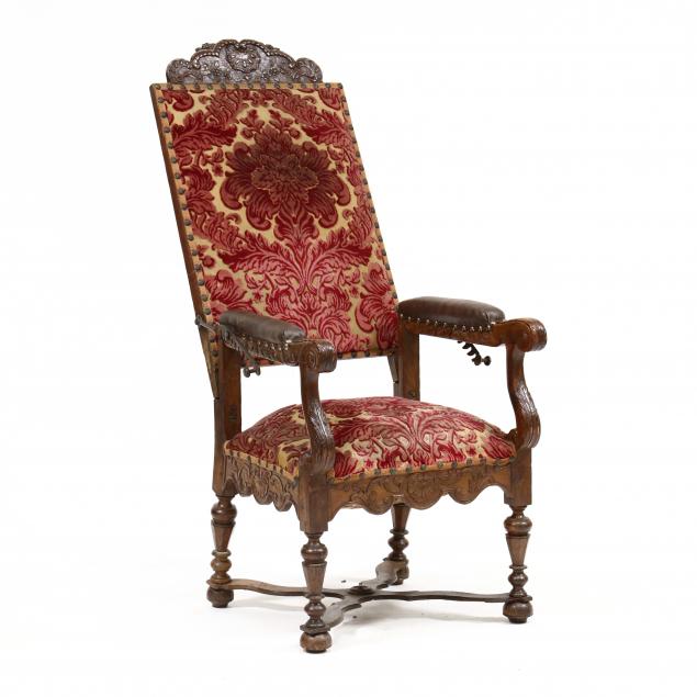 rare-english-jacobean-carved-elm-reclining-armchair