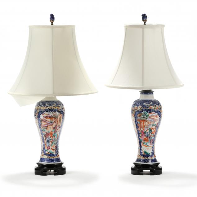 a-pair-of-chinese-export-porcelain-blue-mandarin-vase-lamps
