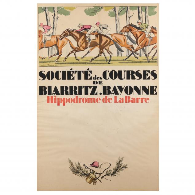 maurice-taquoy-french-1878-1952-i-societe-des-courses-de-biarritz-bayonne-i-vintage-horse-racing-poster