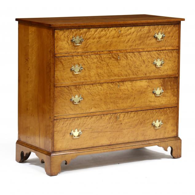 new-england-chippendale-birds-eye-maple-chest-of-drawers