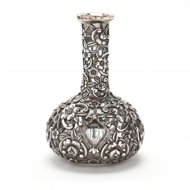 glass-scent-bottle-with-pierced-silver-overlay