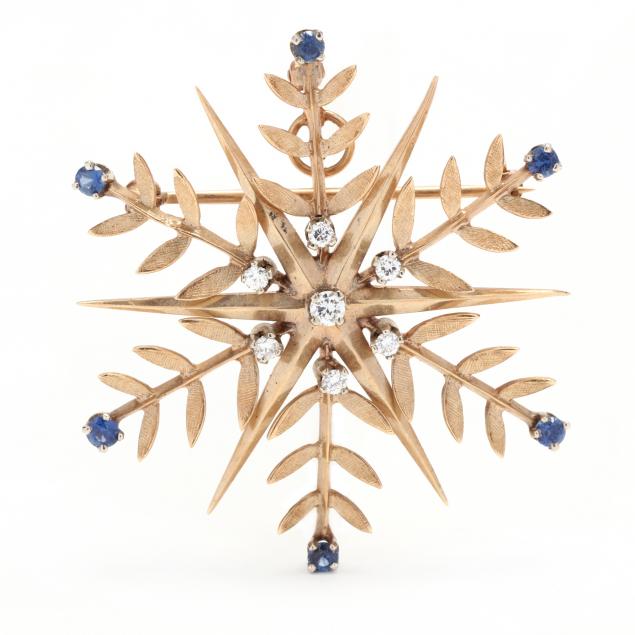 gold-and-gem-set-snowflake-pendant-brooch