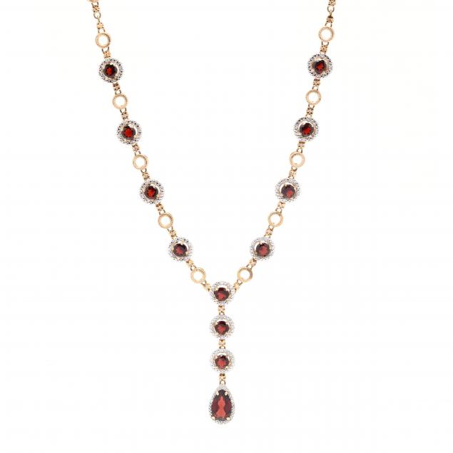 gold-garnet-and-diamond-necklace