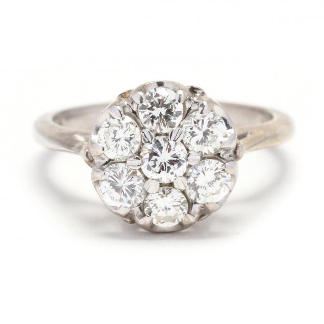 white-gold-and-diamond-cluster-ring