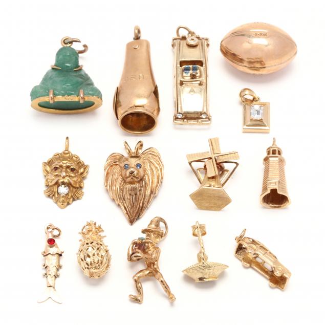 group-of-fourteen-gold-charms
