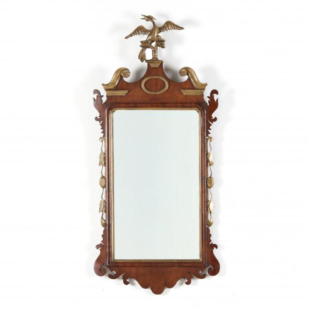 chippendale-mahogany-mirror-with-phoenix-bird