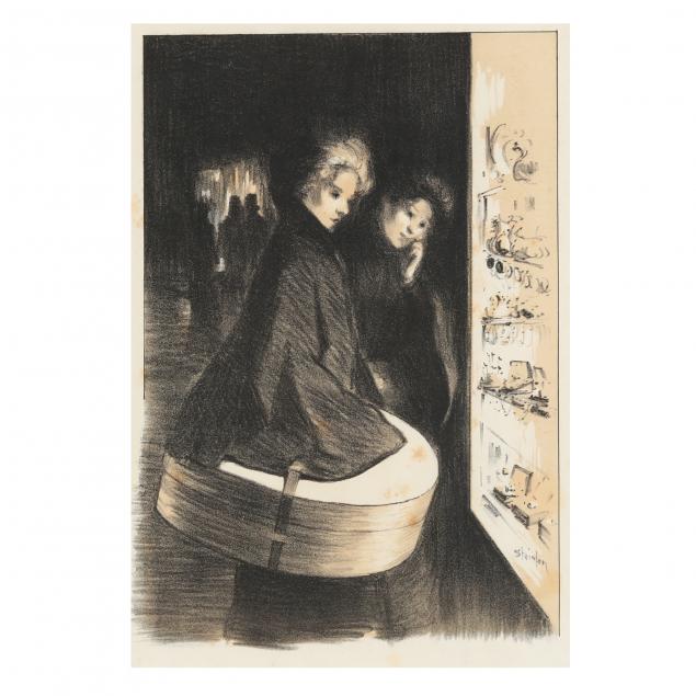 theophile-alexandre-steinlen-swiss-1859-1923-untitled-window-shopping