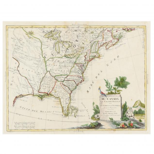 guiliano-zuliani-1730-1814-i-il-canada-le-colonie-inglesi-con-la-luigiana-e-florida-di-nuova-projezione-canada-the-british-colonies-in-north-america-with-louisiana-and-florida-i