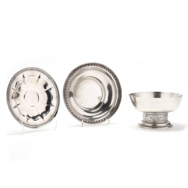 three-american-sterling-silver-dishes