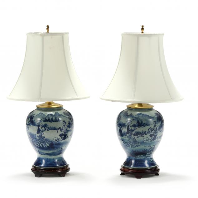 a-pair-of-chinese-export-style-blue-and-white-landscape-vase-lamps