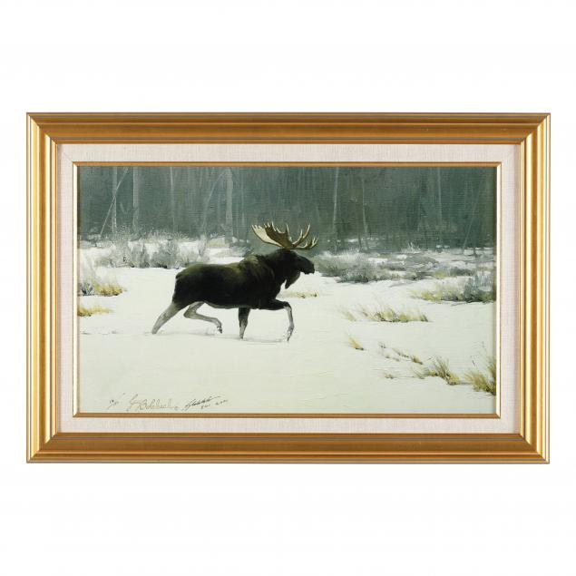 guy-coheleach-american-20th-century-moose-in-snow