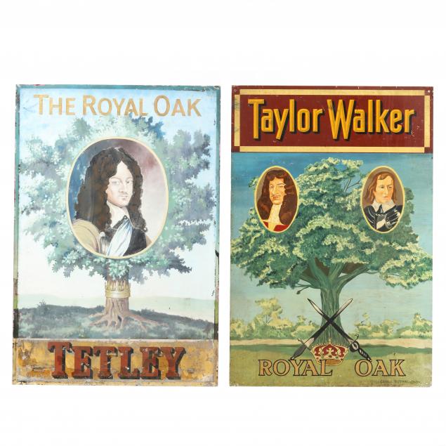 group-of-two-royal-oak-pub-signs