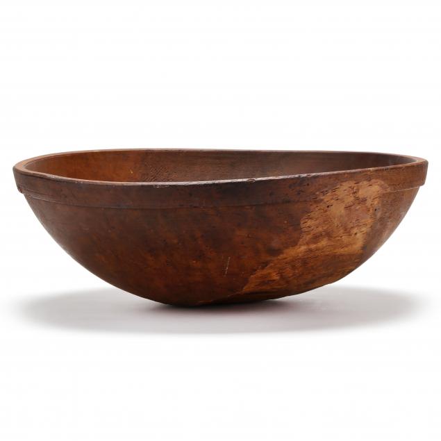 large-antique-turned-wood-dough-bowl