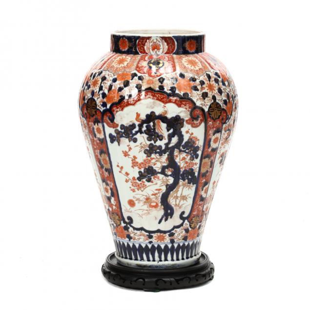 a-large-japanese-imari-porcelain-floor-jar