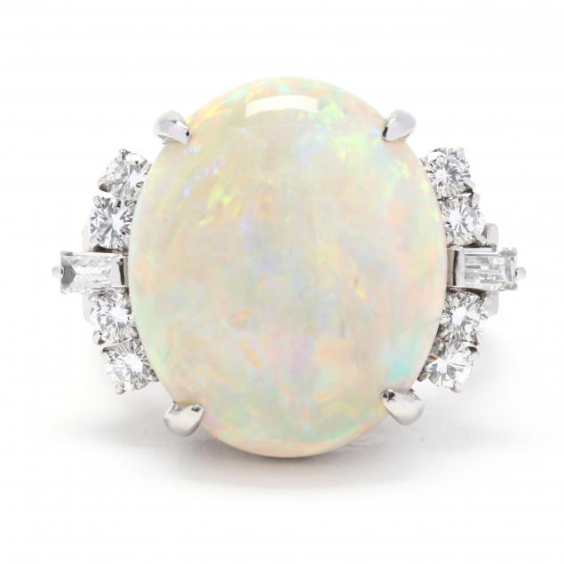 platinum-diamond-and-opal-ring
