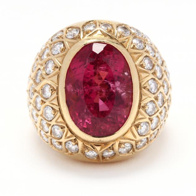 gold-pink-tourmaline-and-diamond-ring