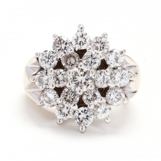 white-gold-diamond-cluster-ring