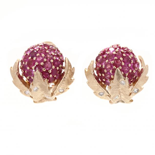 pair-of-gold-ruby-and-diamond-earrings