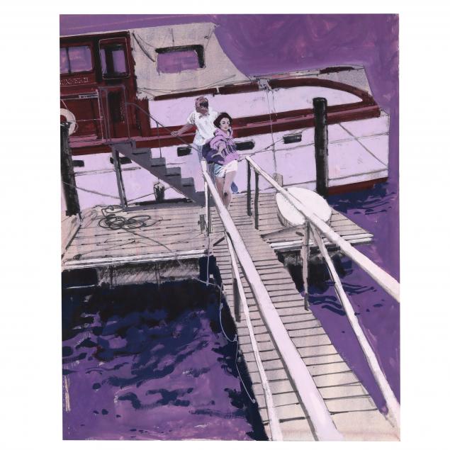 bernard-bernie-fuchs-american-1932-2009-illustration-yacht-scene