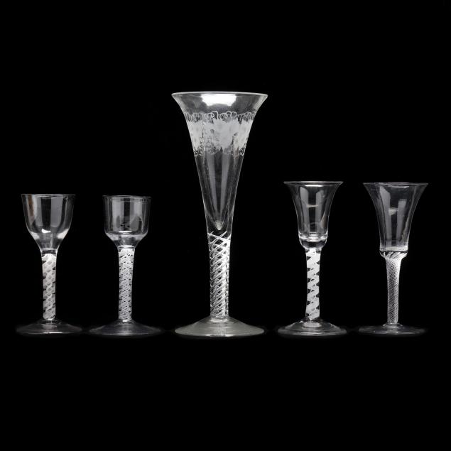collection-of-five-georgian-air-twist-glass-stems