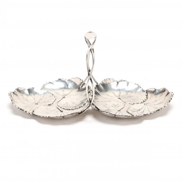 a-reed-barton-sterling-silver-lotus-leaf-bon-bon-serving-tray